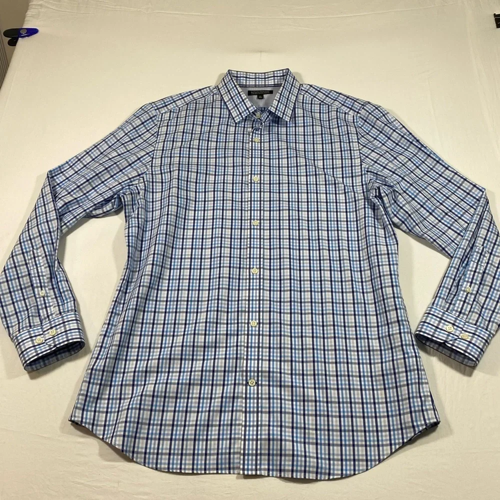 Banana republic Slim fit Shirt Button up Longsleeved Collared Non-Iron Plaid